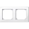 Cornice Serie civile, SpaceLogic KNX, Interruttori Merten System M, M_SMART Bianco Brillante Doppia