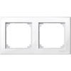 Cornice Serie civile, SpaceLogic KNX, Interruttori Merten System M, M_SMART Bianco Brillante Doppia