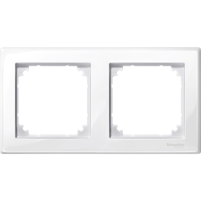 Cornice Serie civile, SpaceLogic KNX, Interruttori Merten System M, M_SMART Bianco Brillante Doppia