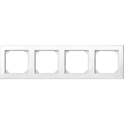 Cornice Serie civile, SpaceLogic KNX, Interruttori Merten System M, M_SMART Bianco Brillante Quadrupla