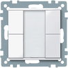 Pulsantiera multifunzione doppia plus, bianco attivo, SystemM