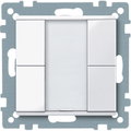 Pulsantiera multifunzione doppia plus, bianco attivo, SystemM