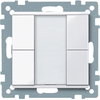 Pulsantiera multifunzione doppia plus, bianco attivo, SystemM