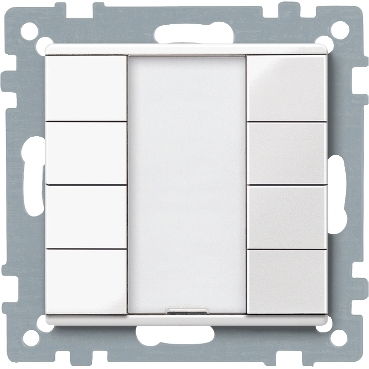 Pulsantiera multifunzione quadrupla plus, bianco polare, SystemM – Immagine 2 di 3