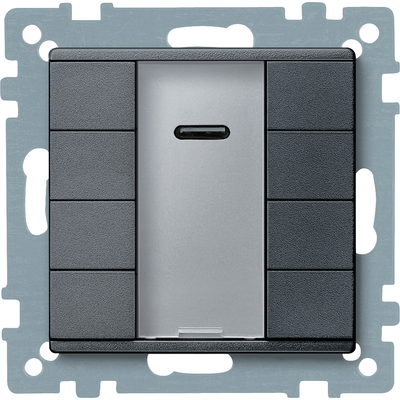 Pulsantiera multifunzione quadrupla con IR plus, antracite, SystemM