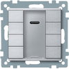 Pulsantiera multifunzione quadrupla con IR plus, alluminio, SystemM