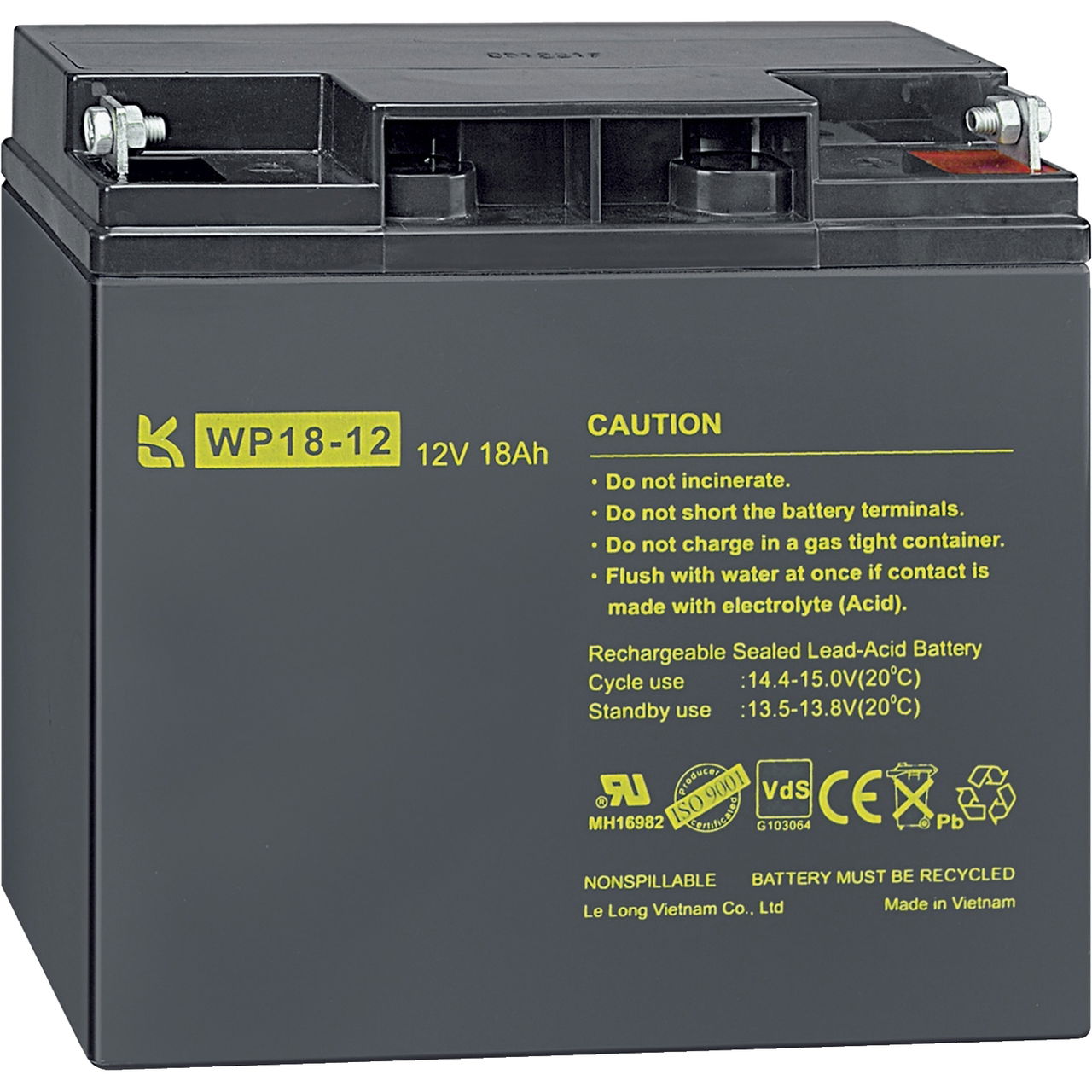 Batteria con gel al piombo 18Ah – Immagine 3 di 3