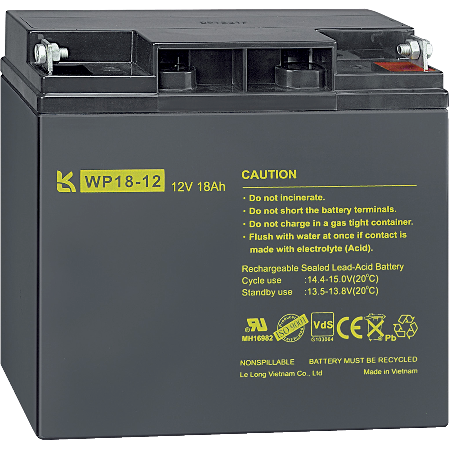Batteria con gel al piombo 18Ah