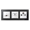 Piastra serie civile, SpaceLogic KNX, Interruttori Merten System M, Bianco
