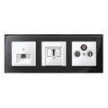 Piastra serie civile, SpaceLogic KNX, Interruttori Merten System M, Bianco