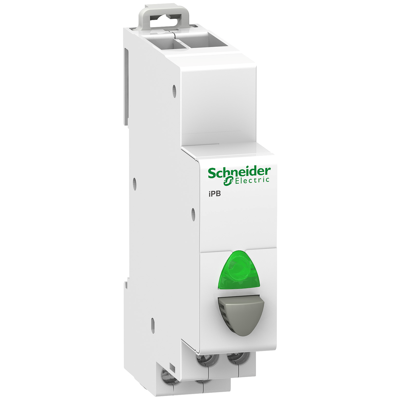 Pulsante iPB 1NA 20A 250Vca grigio e spia verde 110÷230Vca