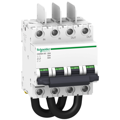 Sezionatore, Acti9, C60NA-DC, 2P, 20A, 1000 V DC, fotovoltaico