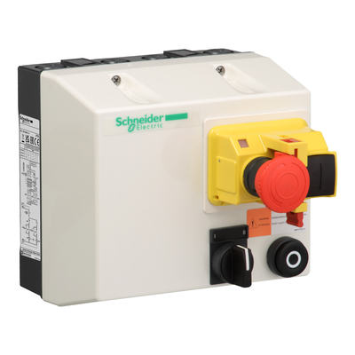 Enclosed reversing starter,TeSys LG,4-6.3A,220/230V AC coil,including 2 LC1K,GV2ME,pushbutton,2-pos switch