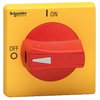 TeSys VLS - rot. handle - holefixing - red - shaft 5 mm - 65x65 mm - defeatable