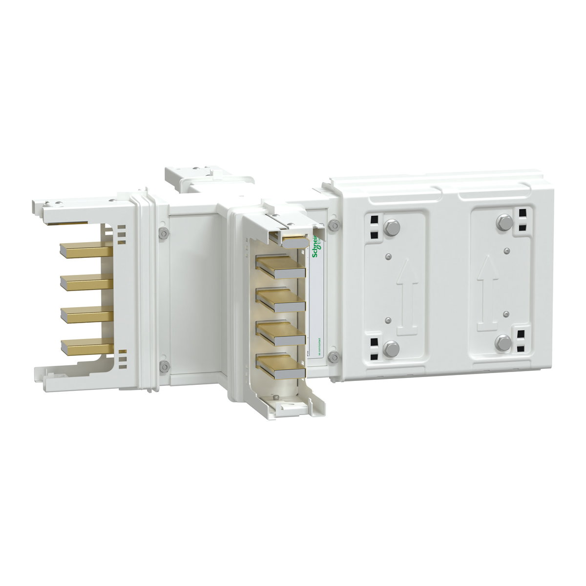 Canalis - Elemento a croce KSA400, alluminio, 400A, dimensioni fisse (A/B/C/D 165mm), 3L+N+PE, bianco RAL9001 – Immagine 3 di 3