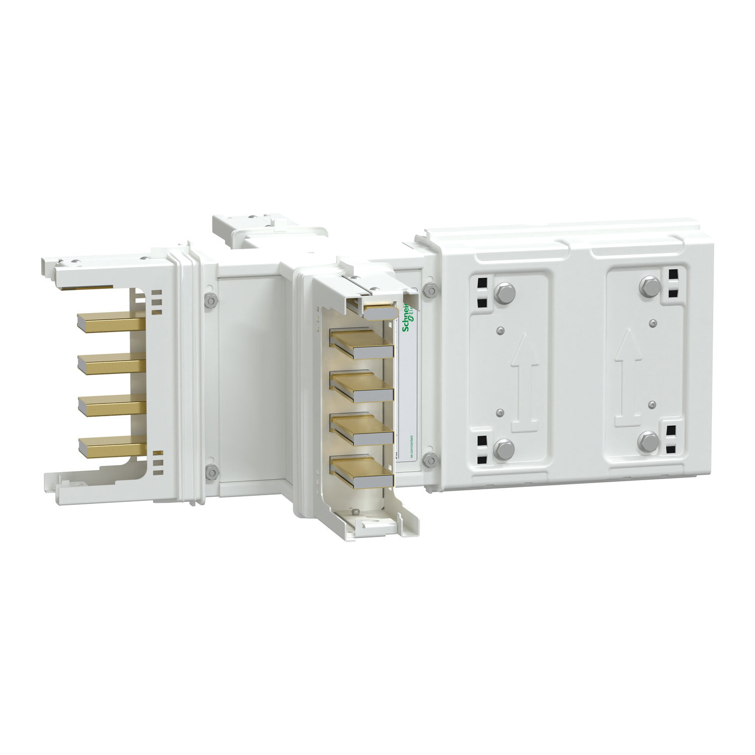 Canalis - Elemento a croce KSA400, alluminio, 400A, dimensioni fisse (A/B/C/D 165mm), 3L+N+PE, bianco RAL9001 – Immagine 3 di 3