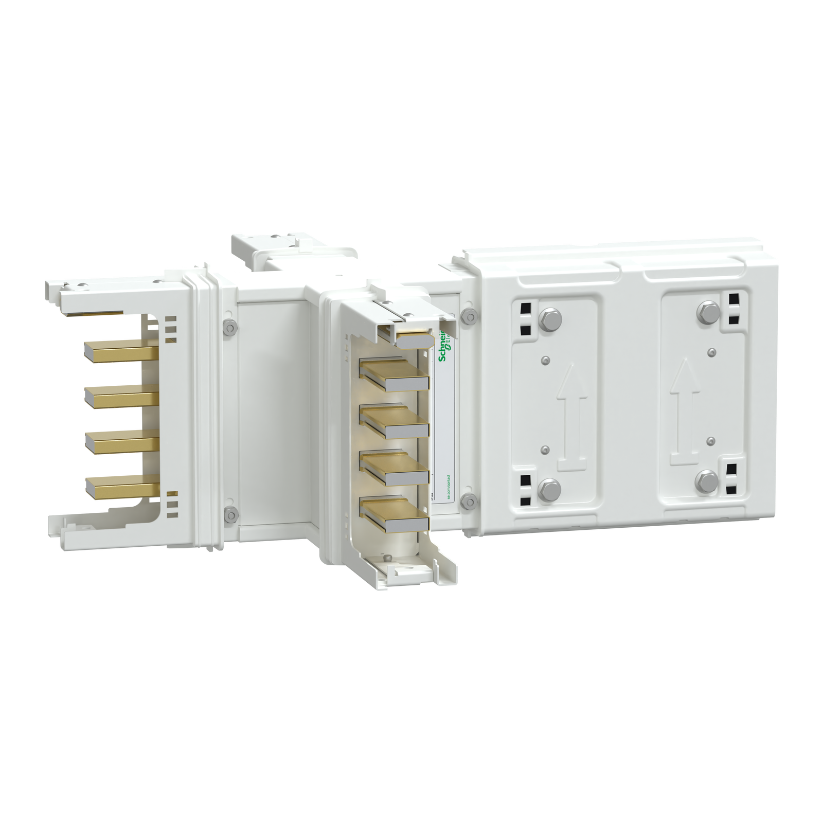 Canalis - Elemento a croce KSA400, alluminio, 400A, dimensioni fisse (A/B/C/D 165mm), 3L+N+PE, bianco RAL9001