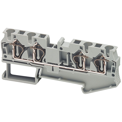 Morsetto molla, 4pt, 4 mm², grigio