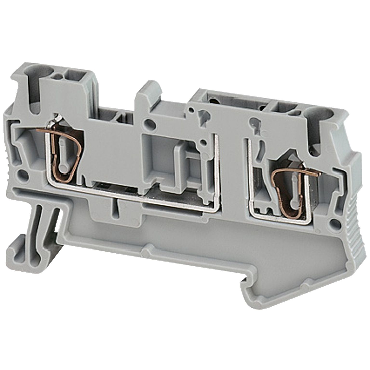 Morsetto molla per sizionamento, 2pt 4 mm² grigio