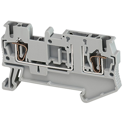 Morsetto molla per sizionamento, 2pt 4 mm² grigio