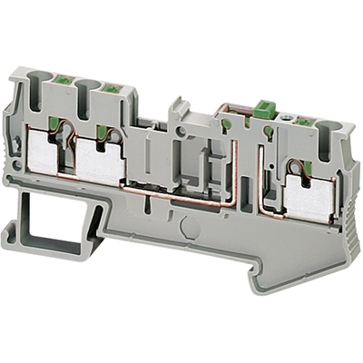Morsetto Push-in sez lama 3pt 2,5 mm² grigio