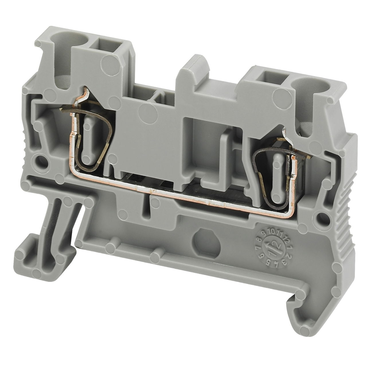 Morsetto molla, 2pt, 2,5 mm² grigio - [prezzo per 100 pz] – Immagine 3 di 3