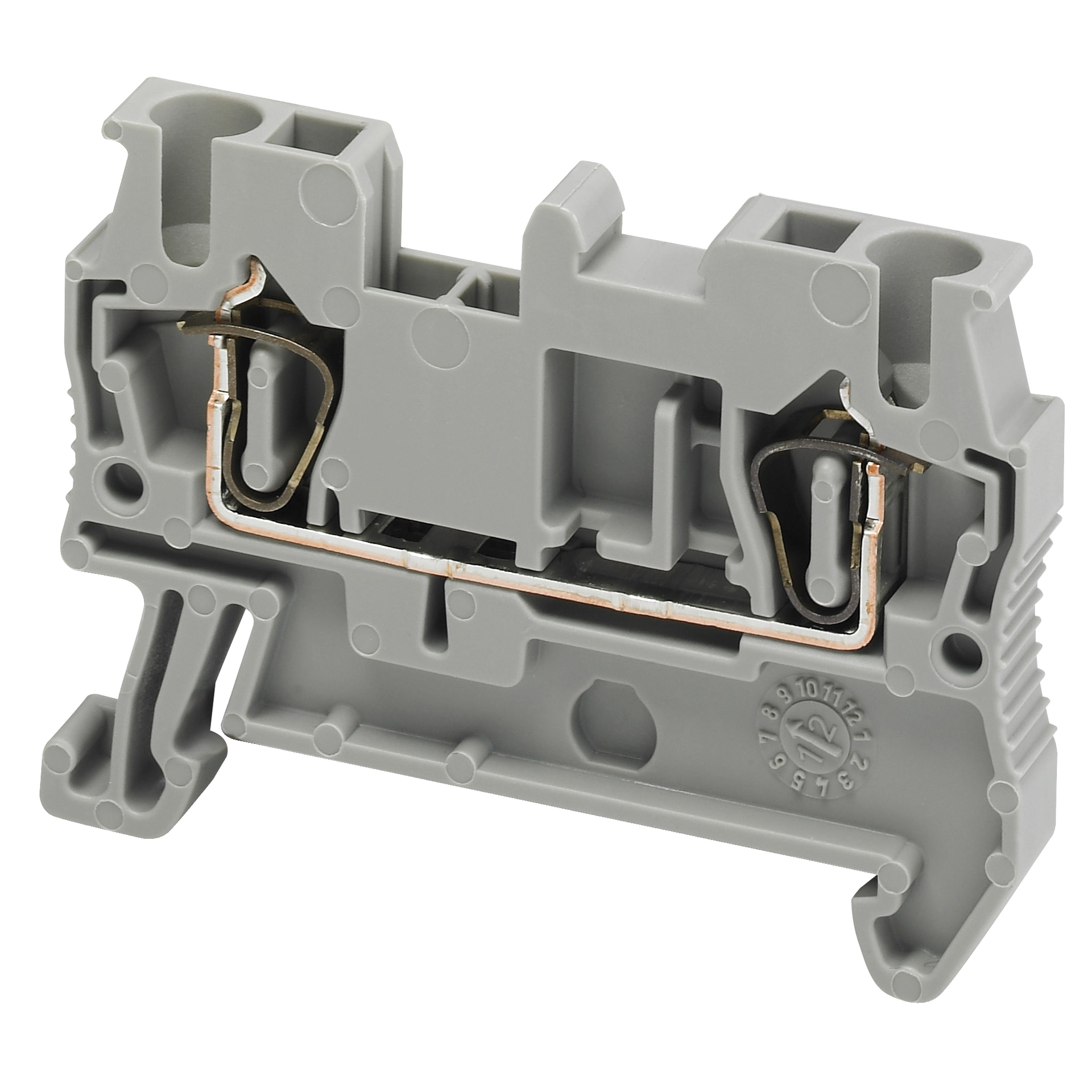 Morsetto molla, 2pt, 2,5 mm² grigio - [prezzo per 100 pz]
