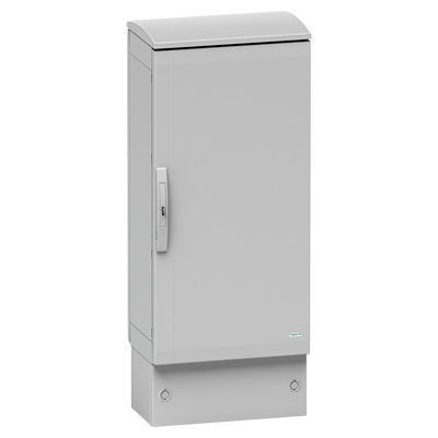 Zoccolo in poliestere tipo ZA per PLA/PLAT H200xL1200xP620 RAL 7035
