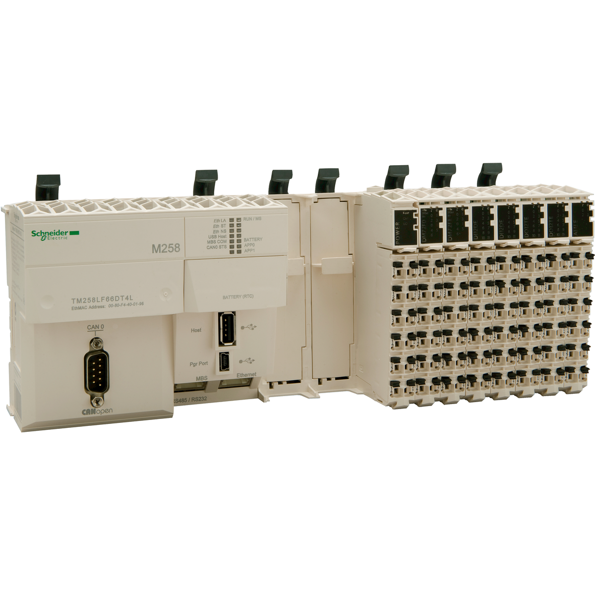 Base compatta M258 - 66 + 4 I/O - 24 Vcc