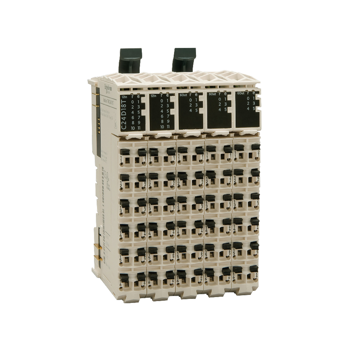 Blocco espansione, Modicon TM5, IP20: 42 I/O-24 ingressi digit.-18 uscite dig. transistor