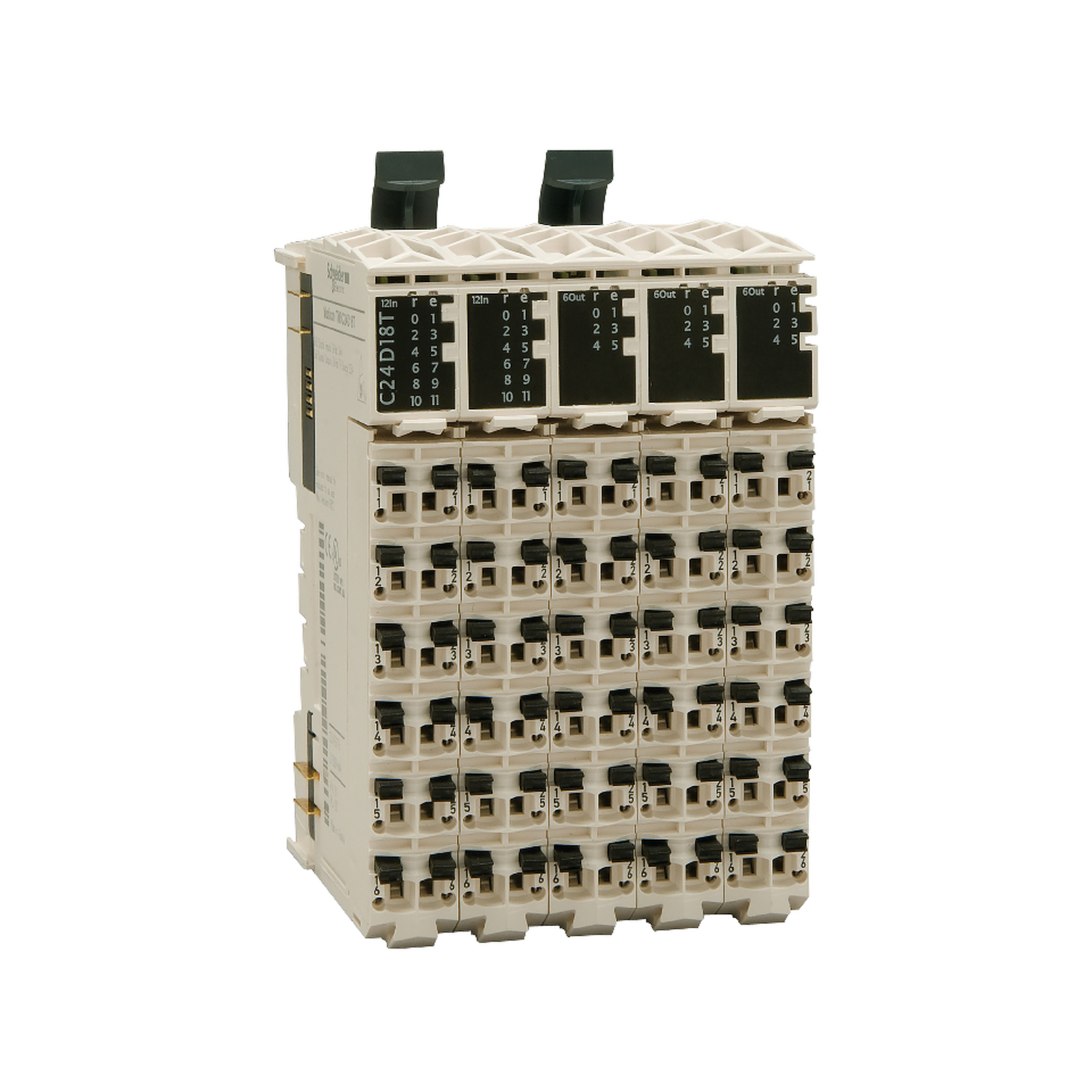 Blocco espansione, Modicon TM5, IP20: 42 I/O-24 ingressi digit.-18 uscite dig. transistor