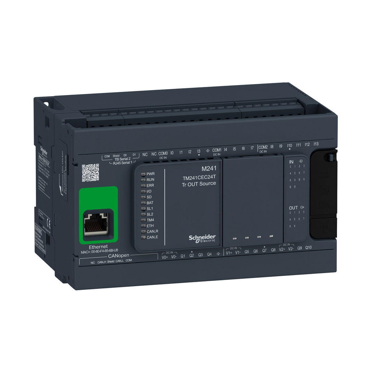Controllore M241 24 I/O transistor PNP, Ethernet, CAN master – Immagine 3 di 3