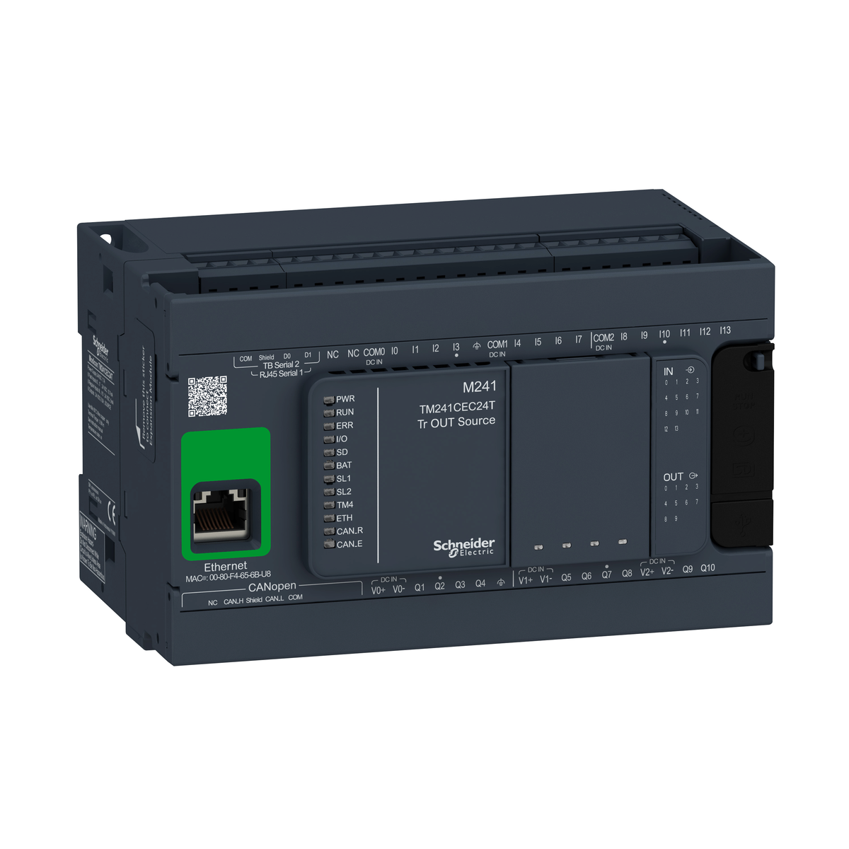 Controllore M241 24 I/O transistor PNP, Ethernet, CAN master