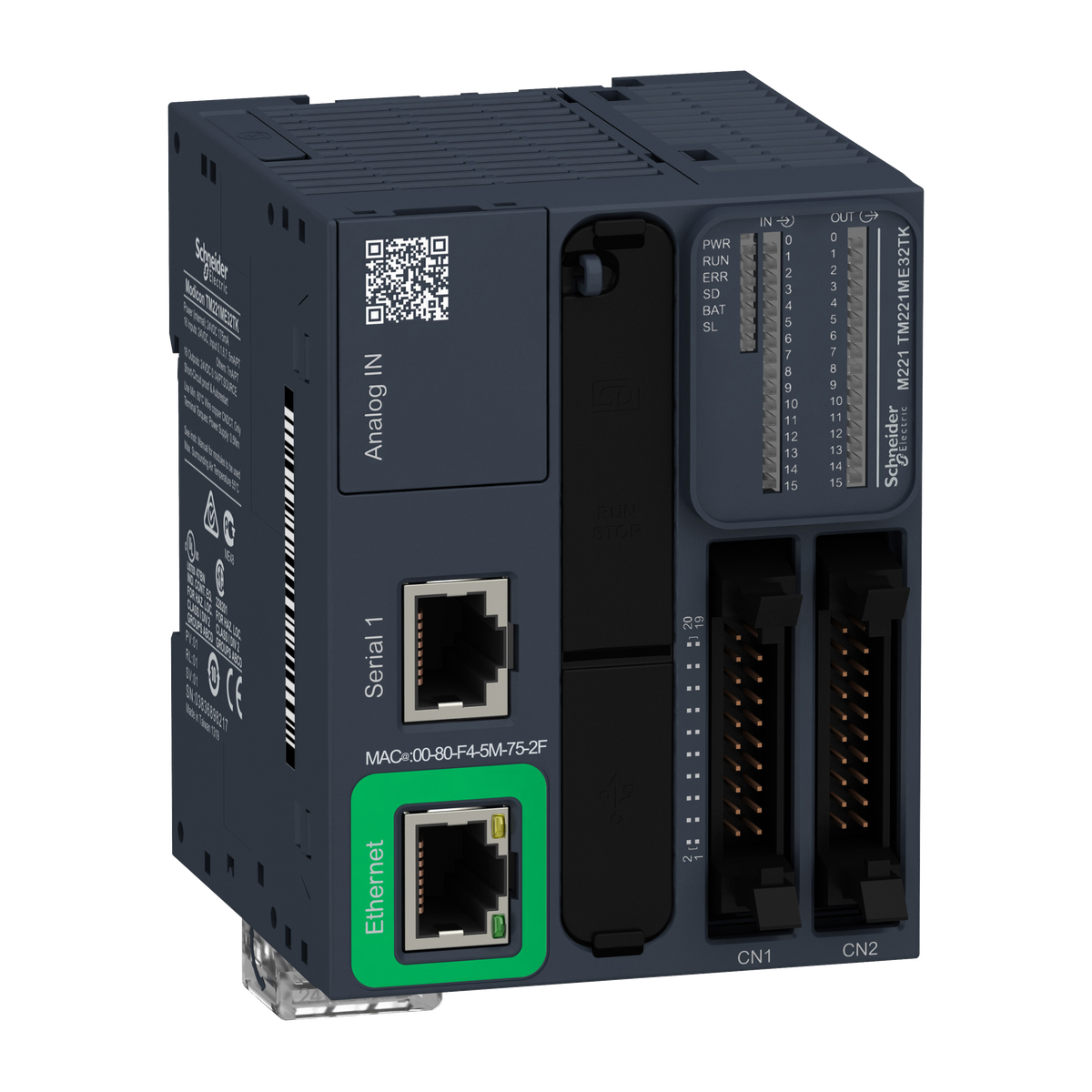 Controllore M221 32 I/O transistor PNP, Ethernet