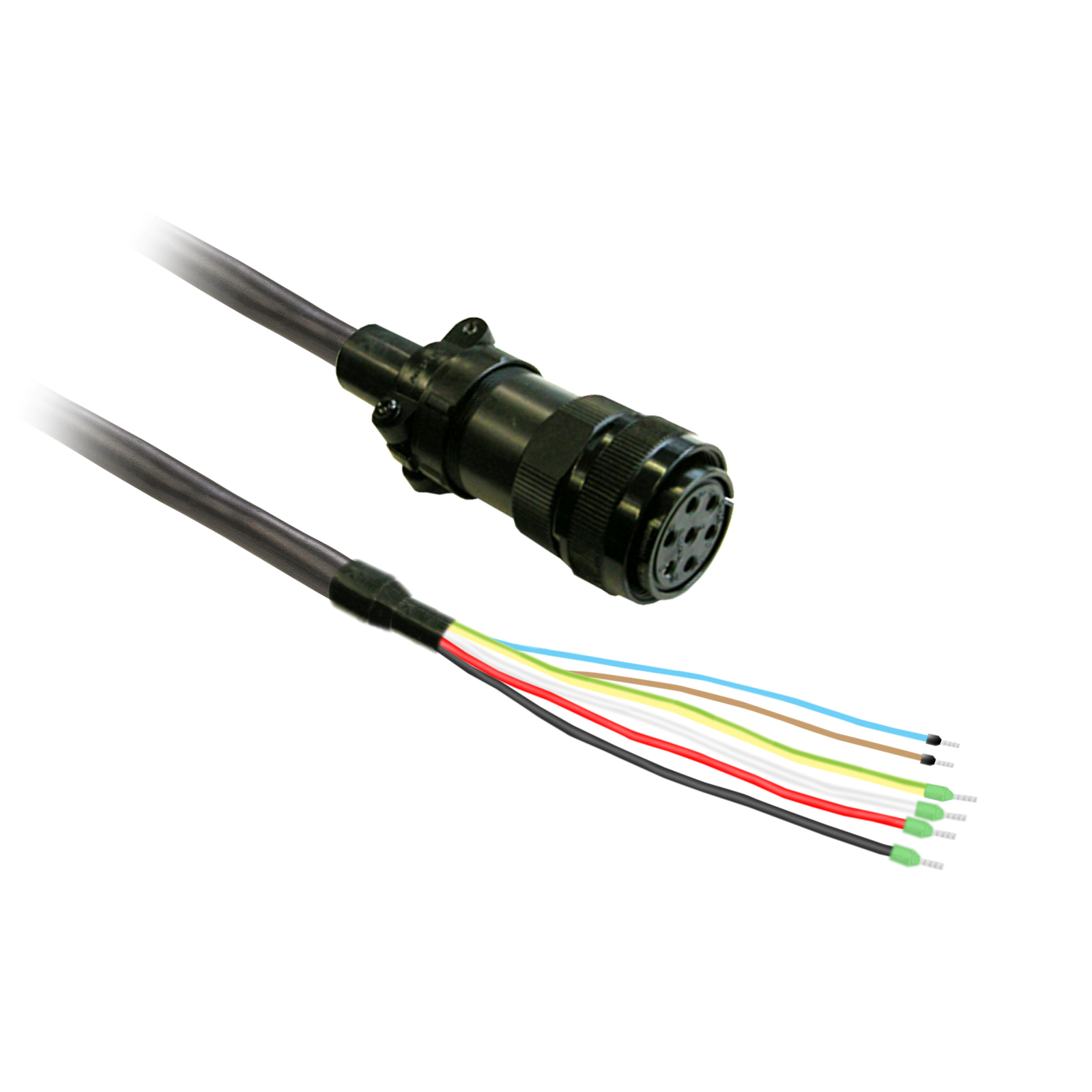 Cavo alimentazione 5m schermato 4x 6mm², con connettore militare per BCH2 con freno