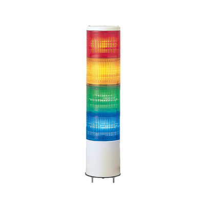 Harmony XVC, Colonna luminosa monoblocco precablata, plastica, rosso aranc. verde blu, Ø40, montaggio diretto su base, luce fissa, IP54, 24 VAC/DC