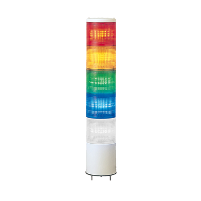 Harmony XVC, Colonna luminosa monoblocco precablata, plastica, rosso aranc. verde blu incolore,Ø40,montaggio diretto su base, luce fissa,IP54,24VAC/DC
