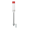 Harmony XVC, Colonna luminosa monoblocco precablata, plastica, rosso, Ø60, montaggio su tubo, luce fissa o lampeggiante, buzzer, IP23, 100...240 V AC