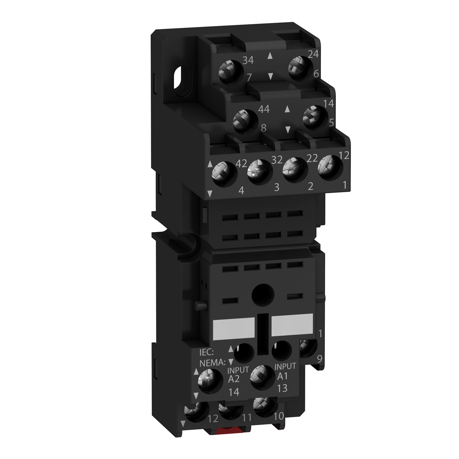 Base RXZ - contatto misto - 10A -< 250V - terminale a vite - per relè RXM2.., RXM4