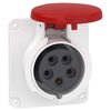 Presa fissa BT da incasso diritta IP44 16A 380V 3PNT cablaggio rapido