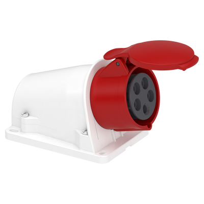 Presa da parete, Mureva, PK, IP44, 16A, 380V, 3P+N+T, cablaggio rapido