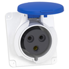 Presa fissa BT da incasso inclinata IP44 32A 220V 2PT cablaggio rapido