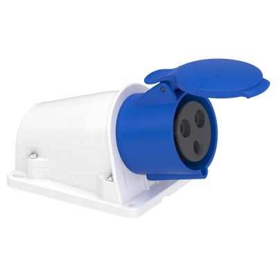 Presa da parete, Mureva, PK, IP44, 32A, 220V, 2P+T, cablaggio rapido