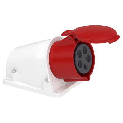 Presa da parete, Mureva, PK, IP44, 32A, 380V, 3P+N+T, cablaggio rapido