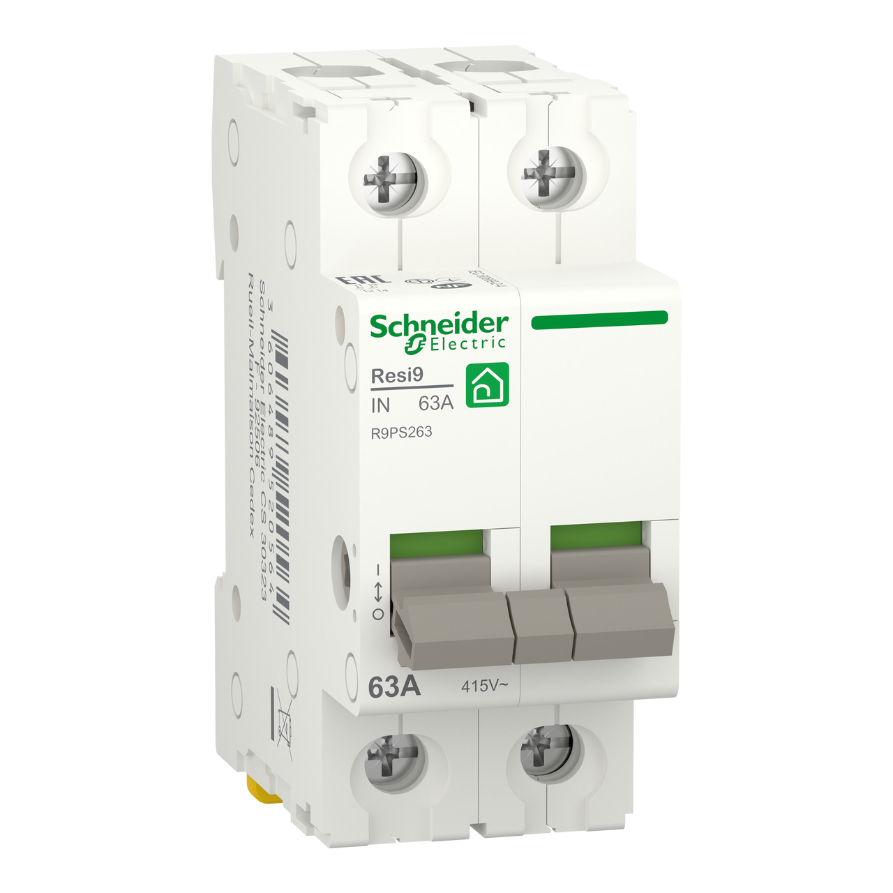 Interruttore sezionatore, Resi9 IN, 2P, 63A