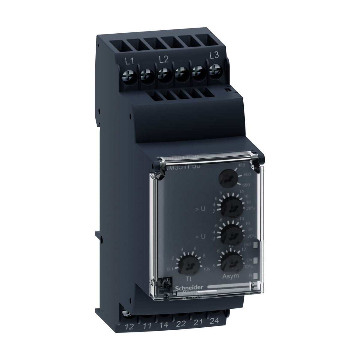 Relè di controllo trifase, relè di controllo Harmony, da 480 a 690 VAC, sequenza di fase, mancanza di fase, squilibrio di fase, UV e OV – Immagine 3 di 3
