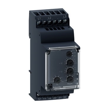 Relè di controllo trifase, relè di controllo Harmony, da 480 a 690 VAC, sequenza di fase, mancanza di fase, squilibrio di fase, UV e OV – Immagine 2 di 3