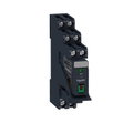 Relè RXG - pulsante test+LED pre-montato - base-2NC/NO 5A 24Vca + varistore