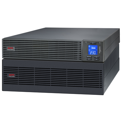 APC, Easy UPS On-Line, SRV5KRILRK, 5kVA/5kW, Lunga autonomia, Rackmount, 230V, Hardwire 3 fili (P+N+E), Intelligent Card Slot, LCD,  kit mon. rack, 5U