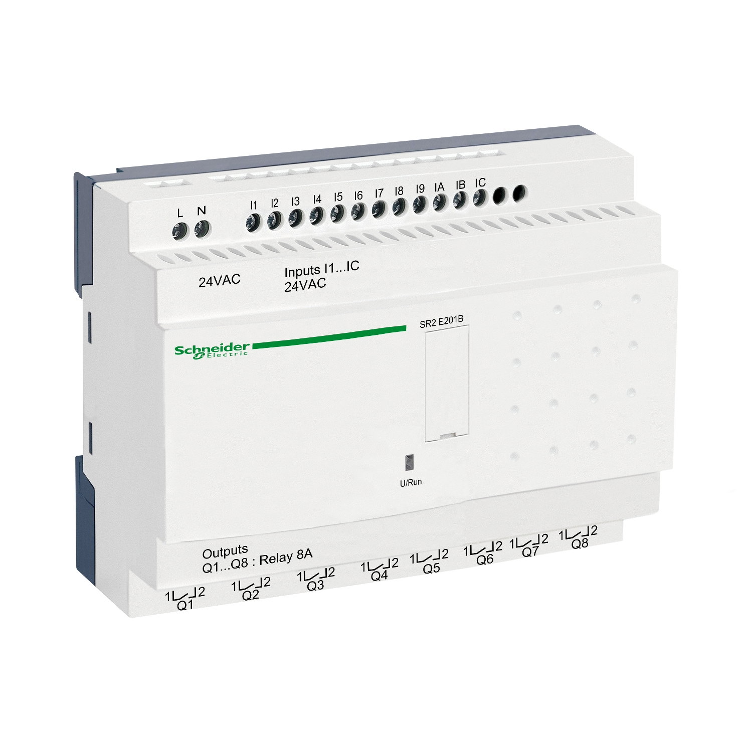 Smart relay compatto Zelio Logic - 20 I/O - 24 V CA - Orologio - S/display – Immagine 3 di 3